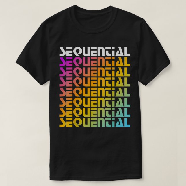 Camiseta Arcoiris secuencial  (Diseño del anverso)