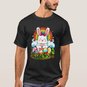 Camiseta Arcoiris Semana Santa Conejo Huevos Caza Cute Colo