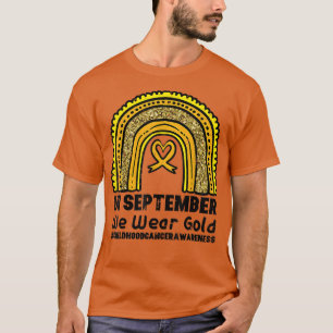 Camiseta Arcoiris Septiembre Usamos Cáncer Infantil De Oro