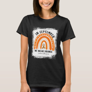 Camiseta Arcoiris Septiembre Uso Naranja Leucemia Concienci