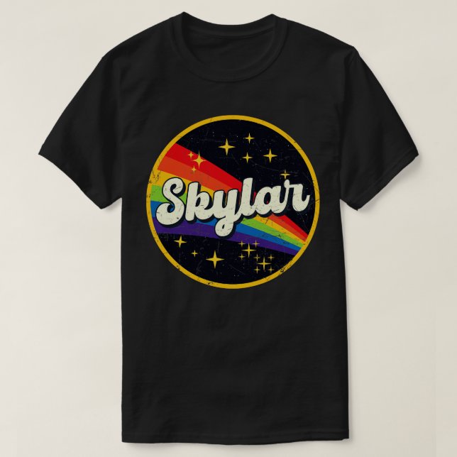 Camiseta Arcoiris Skylar en el espacio Estilo Grunge (Diseño del anverso)