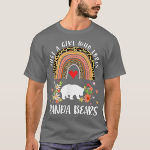 Camiseta Arcoiris Sólo Un Chica Que Ama El Leopardo De Osos