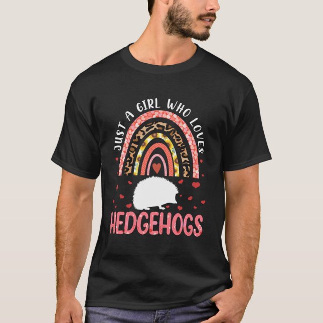 Camiseta Arcoiris Sólo Un Chica Que Ama Los Hedgeogares Por (Anverso)