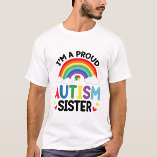 Camiseta Arcoíris Soy una orgullosa hermana autista Concien