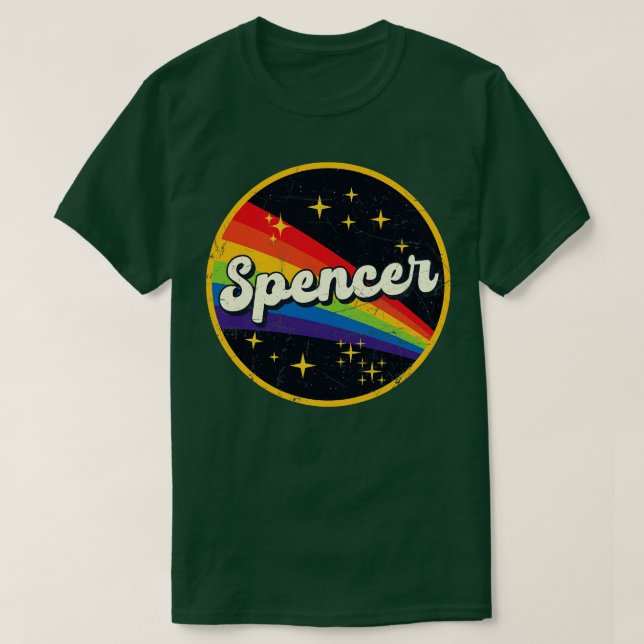 Camiseta Arcoiris Spencer En El Espacio Estilo Grunge Vinta (Diseño del anverso)
