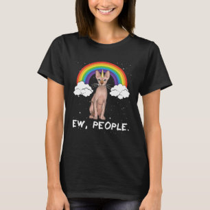 Camiseta Arcoíris Sphynx Ew Gente Unicornio Gato