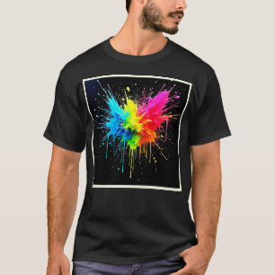 Camiseta Arcoiris Splash Powder Art
