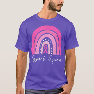 Camiseta Arcoiris Support Squad Cinta rosa Cáncer de Mama A