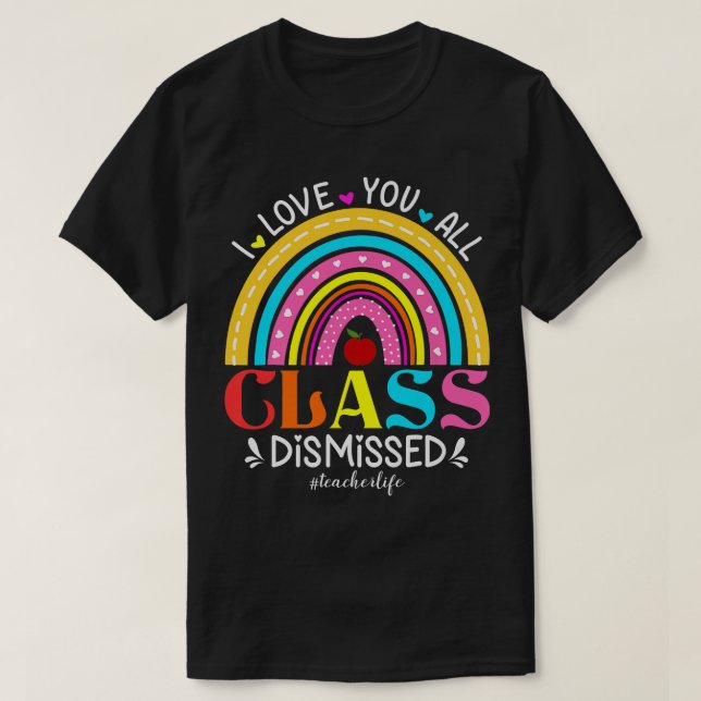 Camiseta Arcoiris Te Amo A Todos Clase Maestra Despedida Li (Diseño del anverso)