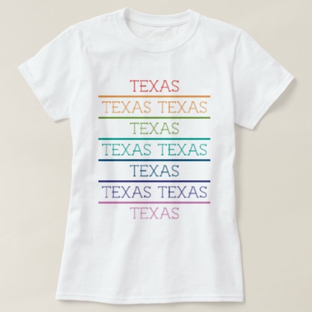 Camiseta Arcoiris Texas, Texas (Diseño del anverso)