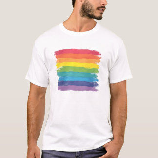 Camiseta arcoiris texturizada