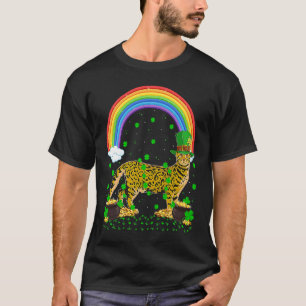 Camiseta Arcoíris Trébol Irlandés Gato Bengal Día de San Pa