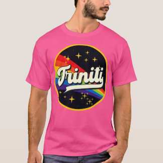 Camiseta Arcoiris trinitense al estilo vintage espacial
