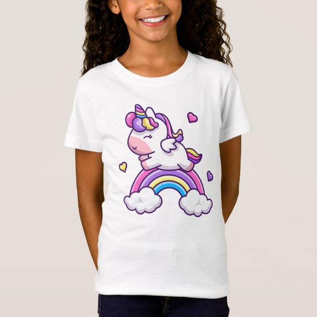 Camiseta Arcoiris unicornio (Anverso)