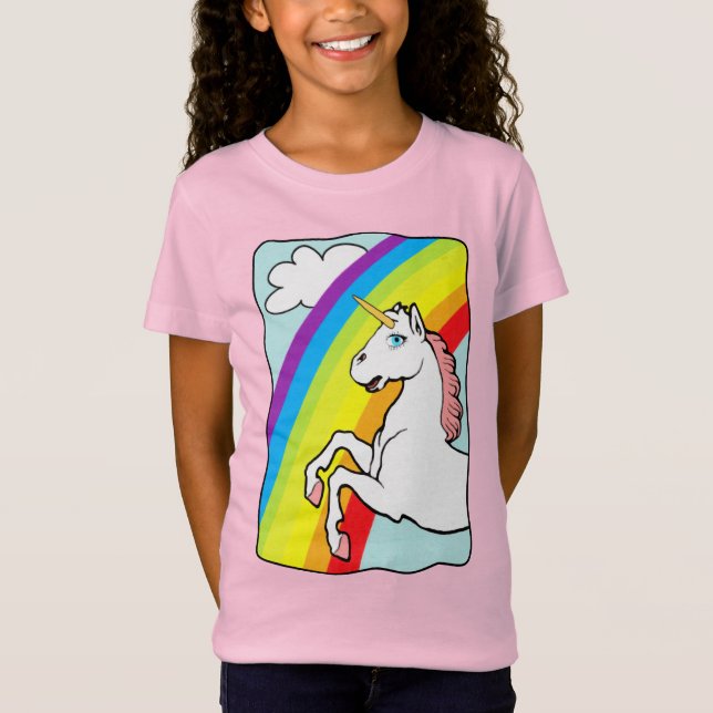 Camiseta Arcoiris unicornio (Anverso)