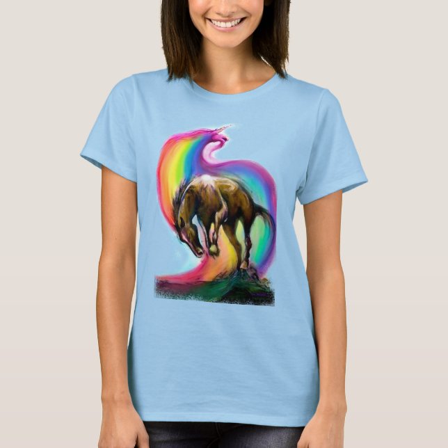 Camiseta Arcoíris Unicornio Bronco (Anverso)