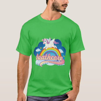 Camiseta Arcoíris Unicornio divertido de deathcore