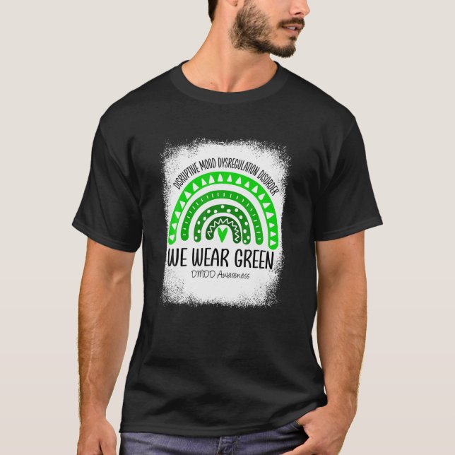Camiseta Arcoiris Usamos Camisas De Conciencia De DMDD Verd (Anverso)