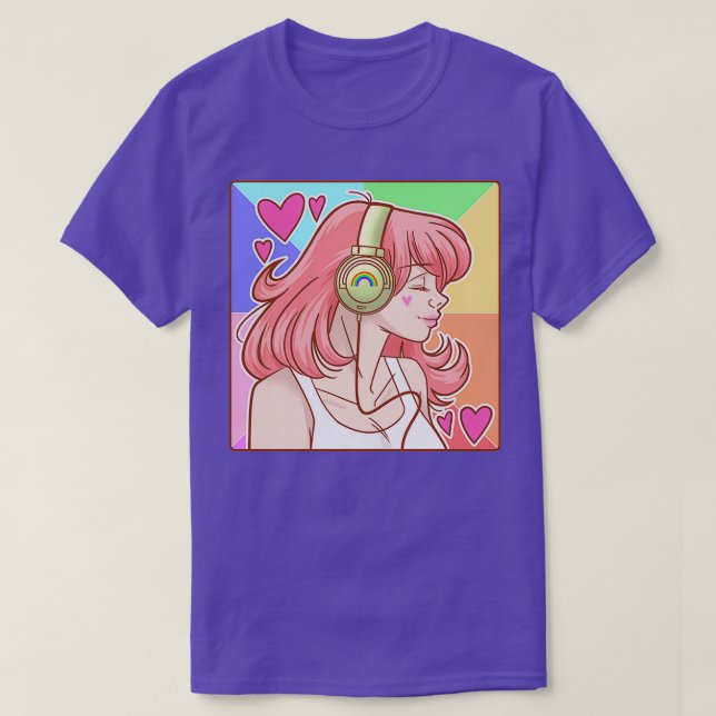 Camiseta Arcoiris y corazón (Diseño del anverso)