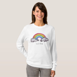Camiseta Arcoiris Y Nubes De Cuadros