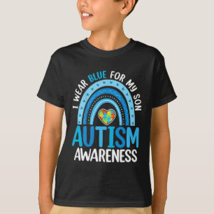 Camiseta Arcoiris Yo Uso Azul Para Concienciar Sobre El Aut