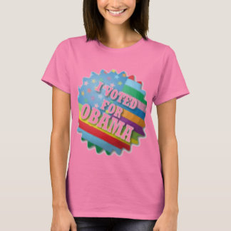 Camiseta Arcoiris Yo voté por Obama