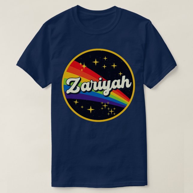 Camiseta Arcoiris zariyah en estilo vintage espacial (Diseño del anverso)