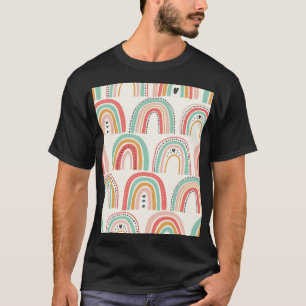 Camiseta Arcos de lluvia escandinavos: Patrón de arte naïve