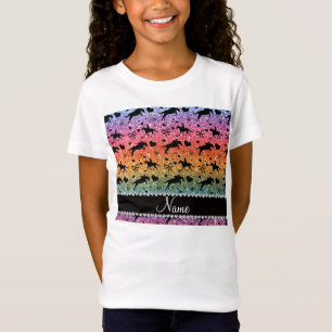 Camiseta Arcos ecuestres de los corazones del purpurina