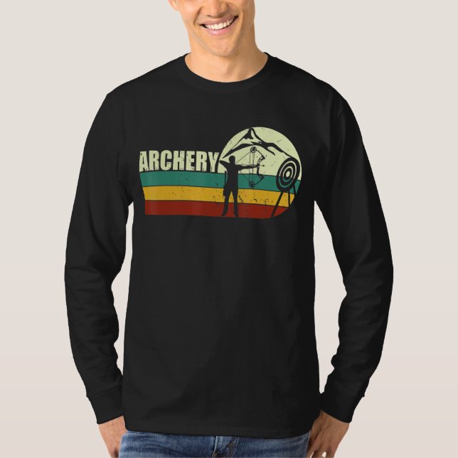 Camiseta Arcos Retro De Atardecer - Arte Con Arcos De Flech (Anverso)