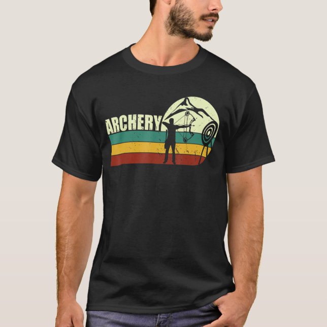 Camiseta Arcos Retro De Atardecer - Arte Con Arcos De Flech (Anverso)