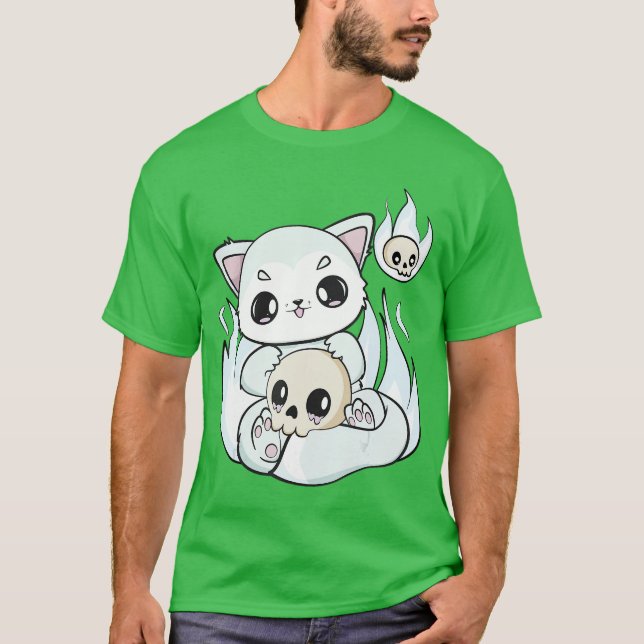 Camiseta Arctic Fo Plays With Kawaii Halloweenoy For Horror (Anverso)