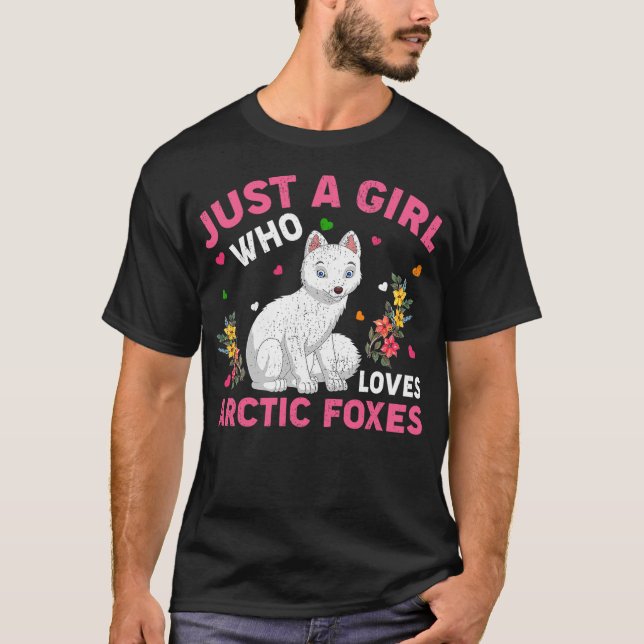Camiseta Arctic Fox Animal Lover Just A Girl Who Loves Arct (Anverso)