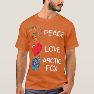 Camiseta Arctic Fox Love Peace Arctic Fox Lover Fox Ornamen