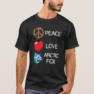 Camiseta Arctic Fox Love Peace Fox Paisaje Ártico Fox