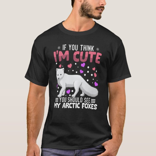 Camiseta Arctic Foxes Heart Valentine's Day Animal For Wome (Anverso)