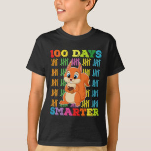 Camiseta Ardilla 100 Días Más Inteligente 100º Día de Escue