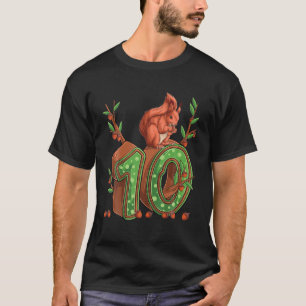 Camiseta Ardilla 10 Chica De Nacimiento De Roedores