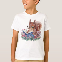 Camiseta Ardilla acuática leyendo un libro