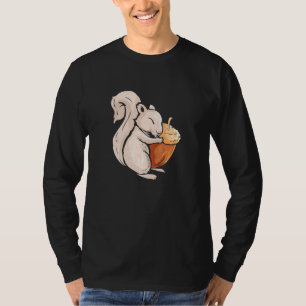 Camiseta Ardilla animal de ardilla gris con cáscara