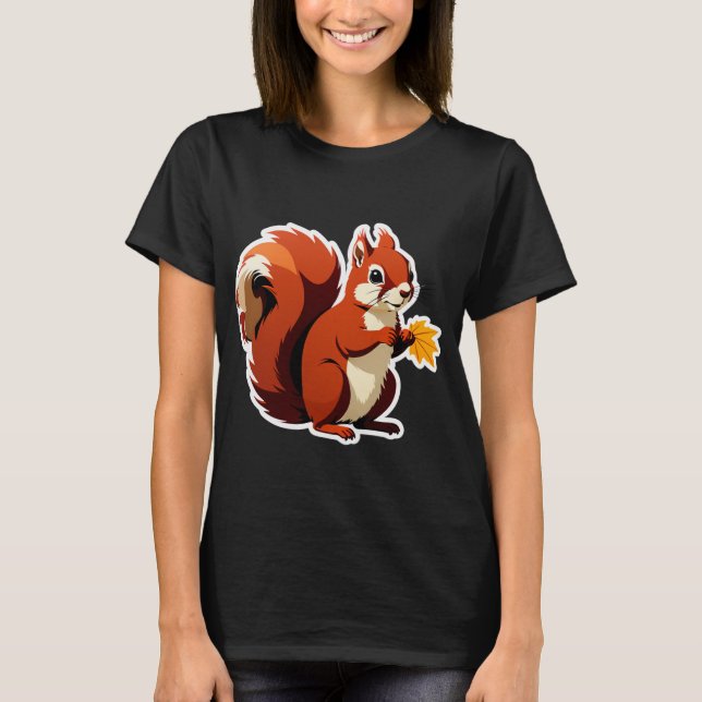 Camiseta Ardilla Bosque Otoñal (Anverso)