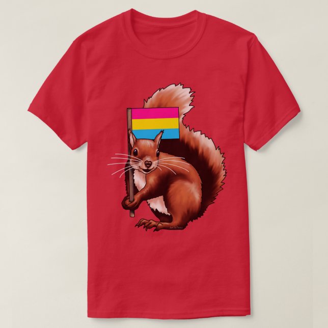 Camiseta Ardilla con bandera de giro (Diseño del anverso)