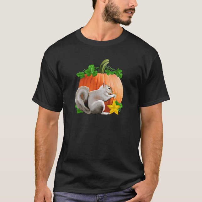 Camiseta Ardilla con calabaza (Anverso)