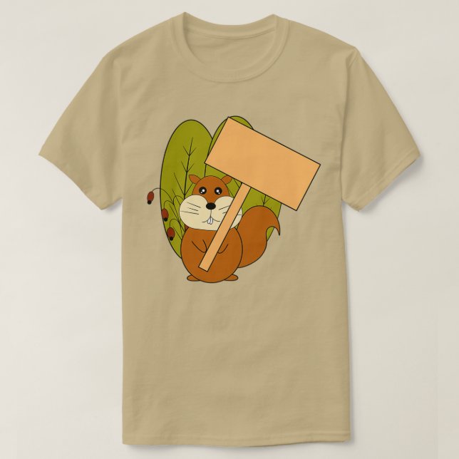 Camiseta Ardilla con signo (Diseño del anverso)