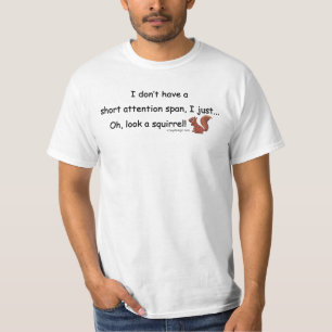 Camiseta Ardilla corta de la capacidad de concentración