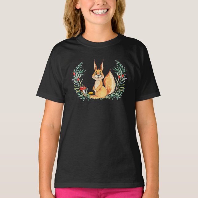 Camiseta Ardilla de acuarela (Anverso)