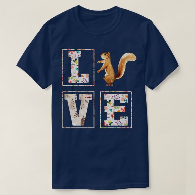 Camiseta Ardilla de amor de vintage (Diseño del anverso)