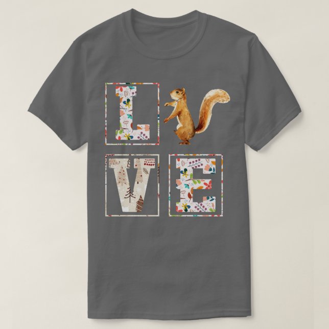 Camiseta Ardilla de amor de vintage (Diseño del anverso)