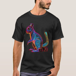 Camiseta Ardilla de animales colorida de ardilla