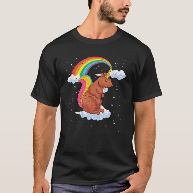 Camiseta Ardilla de arcoiris Fantasy Selva de ardilla anima (Anverso)